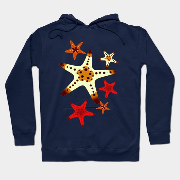 Sea Stars Hoodie by artsandherbs